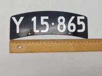 Original dansk emalje nummerplade MC