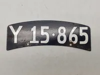 Original dansk emalje nummerplade MC