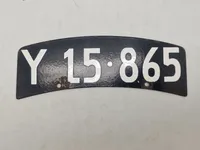 Original dansk emalje nummerplade MC