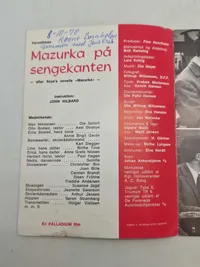 Filmflyer fra Mazurka på sengekanten - sjælden