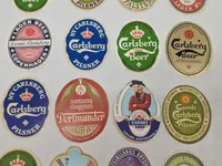 Samling originale øl etiketter