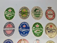 Samling originale øl etiketter
