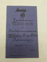 Original WW1 soldaterbog sønderjyde