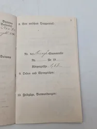 Original WW1 soldaterbog sønderjyde