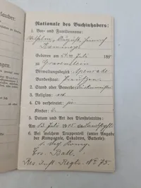 Original WW1 soldaterbog sønderjyde