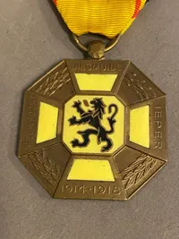 Originalt Belgium WW1 Flamish cross , Leper ( Ypres ) Clasp, sjælden