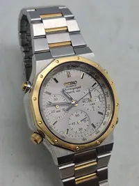 Originalt Seiko Chronograph Sports 100. Ref. 7a38-7020 i sjælden god stand. Et ur som dette ligger på mellem 800-1000 Euro