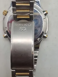 Originalt Seiko Chronograph Sports 100. Ref. 7a38-7020 i sjælden god stand. Et ur som dette ligger på mellem 800-1000 Euro