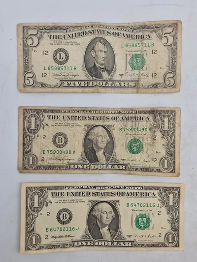 Samling originale dollar sedler