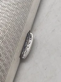 Originalt stort cigar itui med kongemærke, Alpaca sølv