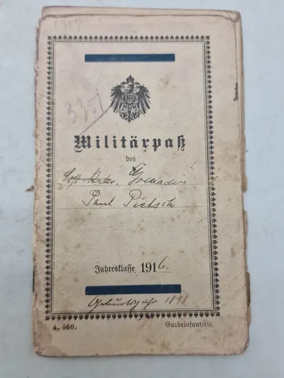 Original WW1 soldaterbog sønderjyde