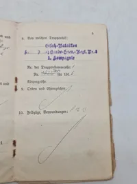 Original WW1 soldaterbog sønderjyde