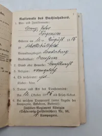 Original Tysk WW1 soldaterbog sønderjyde