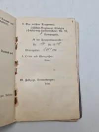 Original Tysk WW1 soldaterbog sønderjyde