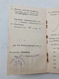 Original Tysk WW1 soldaterbog sønderjyde