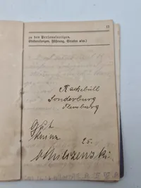 Original Tysk WW1 soldaterbog sønderjyde