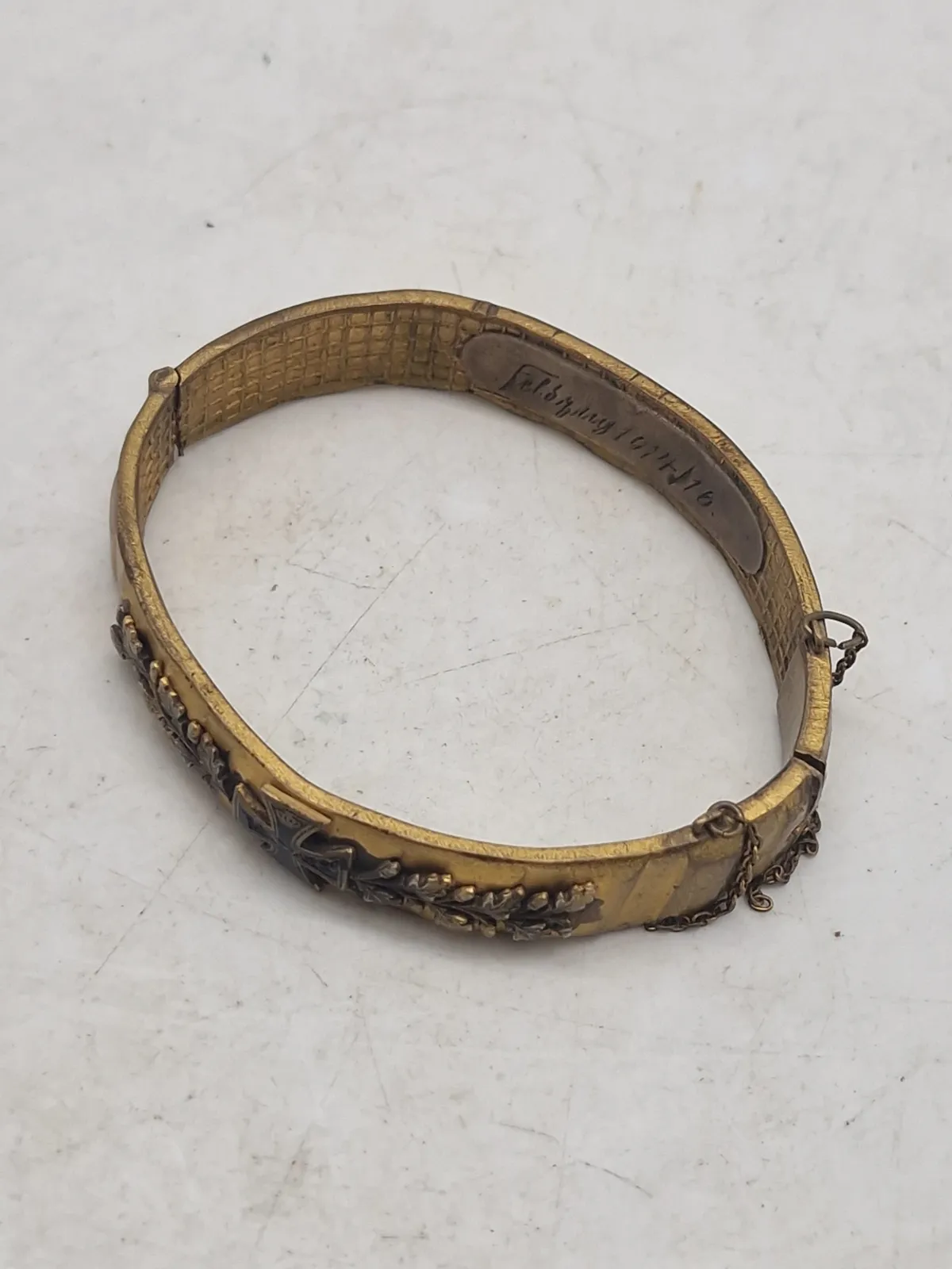Originalt Tysk WW1 smykke lavet af granat førrings bånd