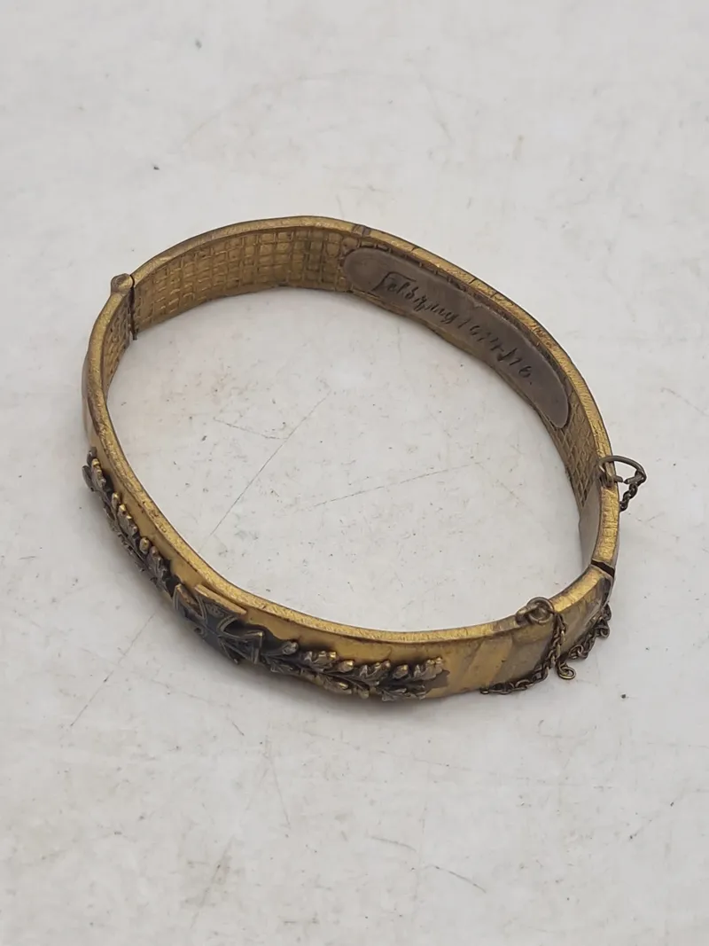Originalt Tysk WW1 smykke lavet af granat førrings bånd