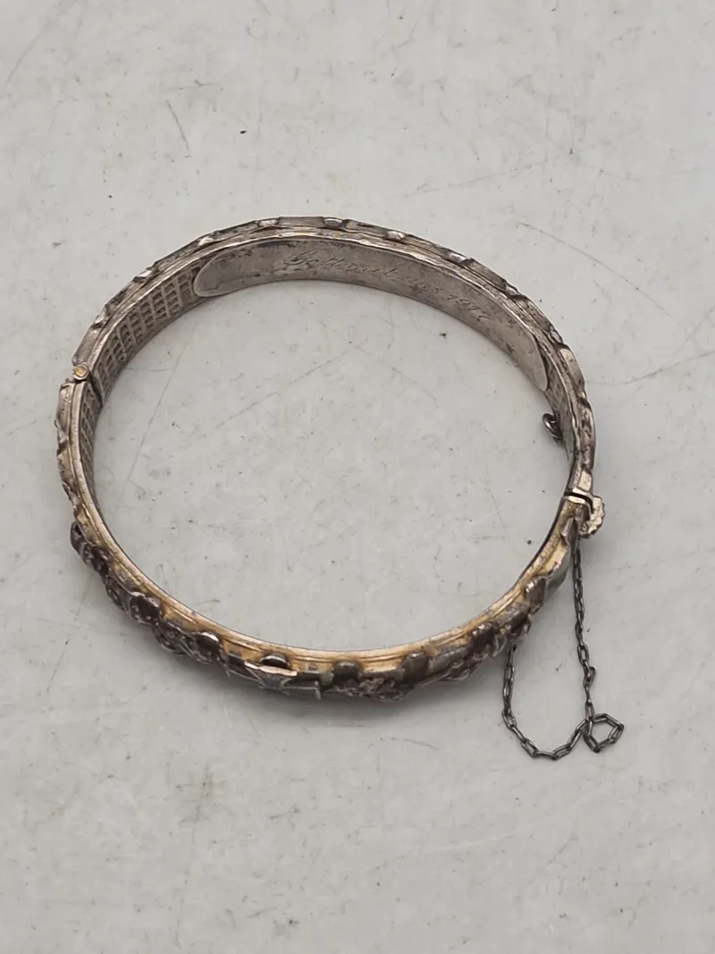 Originalt Tysk WW1 smykke lavet af granat førrings bånd