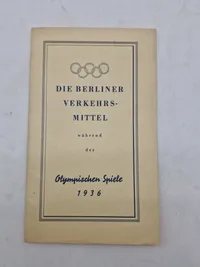 Originalt olympiaden 1936 program