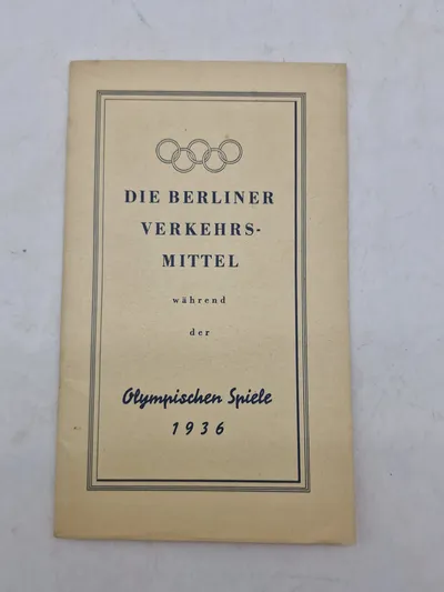 Originalt olympiaden 1936 program