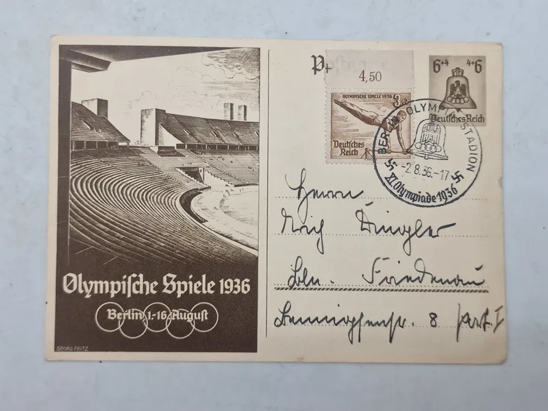 Originalt olympiaden 1936 postkort