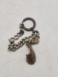 Originalt Tysk WW1 urkæde me projectile der sårede ejeren