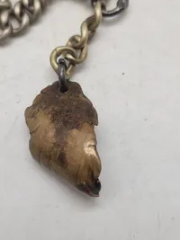 Originalt Tysk WW1 urkæde me projectile der sårede ejeren