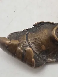 Originalt Tysk WW1 urkæde me projectile der sårede ejeren