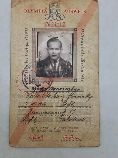 Originalt Tysk Olympiade 1936 ID