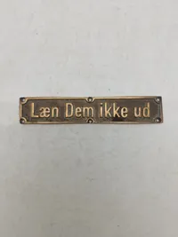 Original Messing skilt