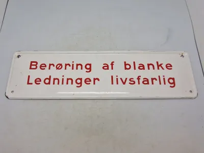 Originalt Emaljeskilt
