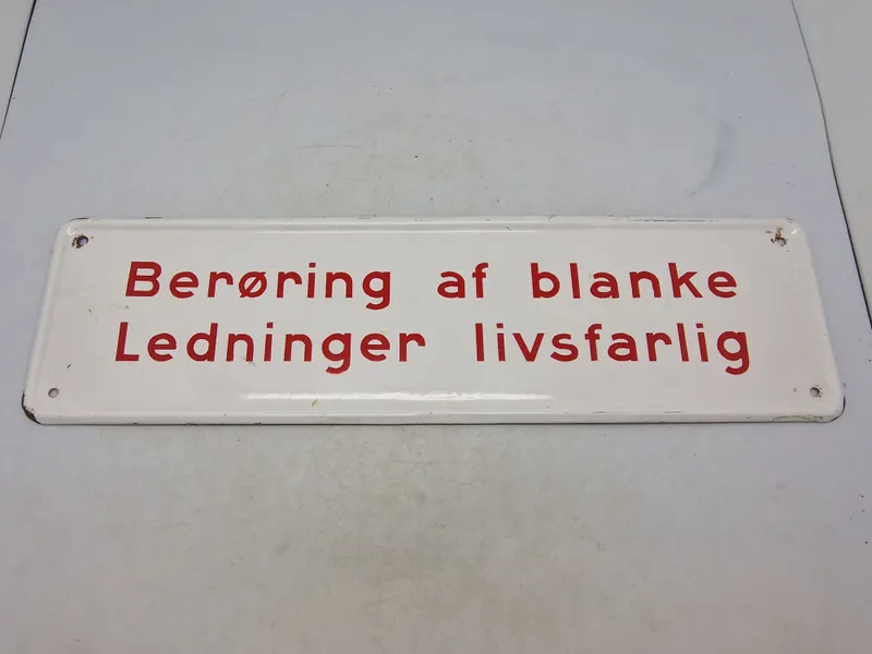 Originalt Emaljeskilt