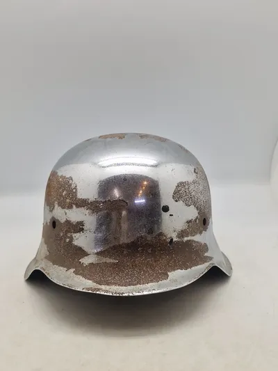 Original Tysk M42 Hjelm, forkromet