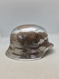 Original Tysk M42 Hjelm, forkromet