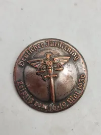 Originalt Germany. A 1936 Leipzig Day Of Jurists Badge