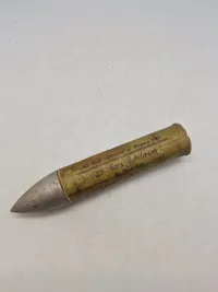 Sjælden pappatron fra soldater jubilæum 1929, har været til tobak