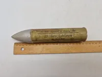 Sjælden pappatron fra soldater jubilæum 1929, har været til tobak