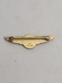 Original Observer Wing & Naval Aviator Badge, sterlingsølv, ww2 miniture