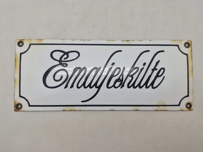 Originalt emaljeskilt