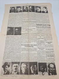Lot originale blade og aviser, plakat genoptryk