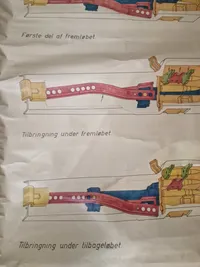 Stor original LMG m/62 maskingevær undervisningsplakat