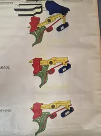 Stor original LMG m/62 maskingevær undervisningsplakat