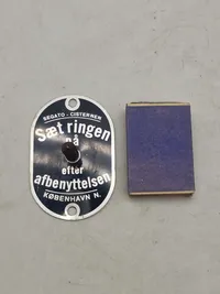 Originalt ældre cisterne skilt