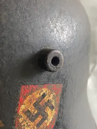 Original tysk M/1916 hjelm med postwar decaler og senere indmad