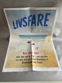 “Livsfare” plakat - genoptryk