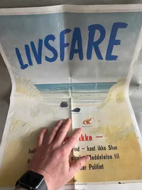 “Livsfare” plakat - genoptryk