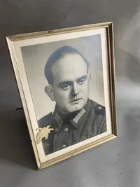 Originalt tysk ww2 foto med Edelweis blomst