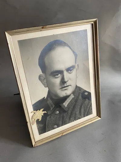 Originalt tysk ww2 foto med Edelweis blomst