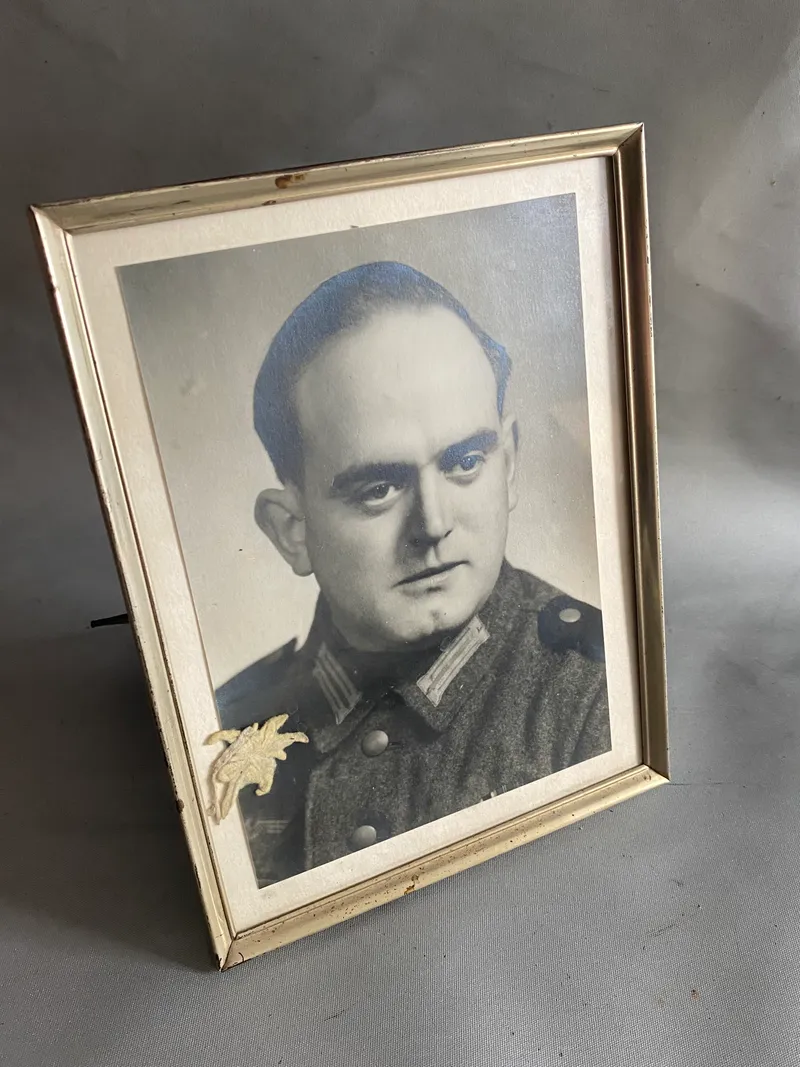 Originalt tysk ww2 foto med Edelweis blomst